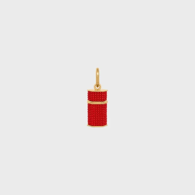 Altın Kaplamalı Boncuk ve Pirinçten CELINE Charms Column Boncuklu Kutu Altın Kaplamalı Boncuk ve Pirinçten CELINE Charms Column Boncuklu Kutu