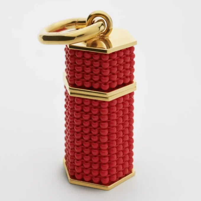 Altın Kaplamalı Boncuk ve Pirinçten CELINE Charms Column Boncuklu Kutu Altın Kaplamalı Boncuk ve Pirinçten CELINE Charms Column Boncuklu Kutu