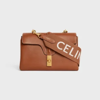 Altın Kaplamalı CELINE Jakarlı Yün Uzun Askı