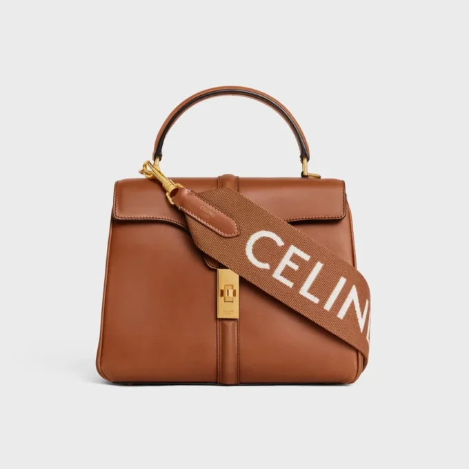 Altın Kaplamalı CELINE Jakarlı Yün Uzun Askı