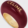 Altın Kaplamalı Emaye ve Pirinçten CELINE Sulky Yüzük Altın Kaplamalı Emaye ve Pirinçten CELINE Sulky Yüzük
