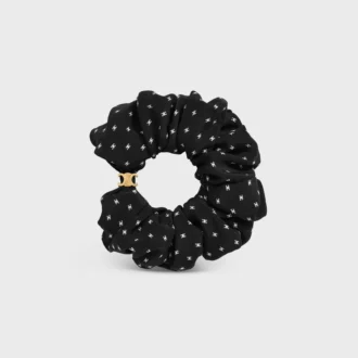 Altın Kaplamalı İpek ve Pirinçten CELINE Micro Triomphe Scrunchy