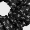 Altın Kaplamalı İpek ve Pirinçten CELINE Mini Triomphe Scrunchy Altın Kaplamalı İpek ve Pirinçten CELINE Mini Triomphe Scrunchy