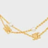 Altın Kaplamalı Pirinç ve Reçine İncili Triomphe Pearl Çift Kolye Altın Kaplamalı Pirinç ve Reçine İncili Triomphe Pearl Çift Kolye