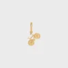 Altın Kaplamalı Pirinçten Bisiklet Charms Altın Kaplamalı Pirinçten Bisiklet Charms