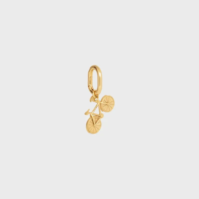 Altın Kaplamalı Pirinçten Bisiklet Charms Altın Kaplamalı Pirinçten Bisiklet Charms