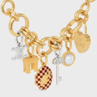 Charms Elephant Locket, altın kaplama pirinç, emaye ve çelik Charms Elephant Locket, altın kaplama pirinç, emaye ve çelik