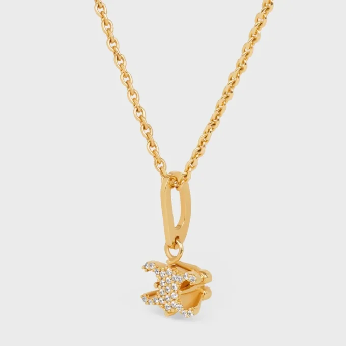 Altın Kaplamalı Strass ve Pirinçten Üretilmiş Triomphe Solitaire Sparkle Kolye Altın Kaplamalı Strass ve Pirinçten Üretilmiş Triomphe Solitaire Sparkle Kolye