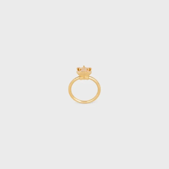 Altın Kaplamalı Strass ve Pirinçten Üretilmiş Triomphe Solitaire Sparkle Yüzük Altın Kaplamalı Strass ve Pirinçten Üretilmiş Triomphe Solitaire Sparkle Yüzük