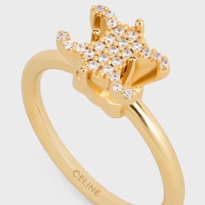 Altın Kaplamalı Strass ve Pirinçten Üretilmiş Triomphe Solitaire Sparkle Yüzük Altın Kaplamalı Strass ve Pirinçten Üretilmiş Triomphe Solitaire Sparkle Yüzük