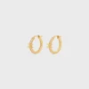 Altın Kaplamalı Strass ve Pirinçten Üretilmiş Triomphe Sparkle Hoops Altın Kaplamalı Strass ve Pirinçten Üretilmiş Triomphe Sparkle Hoops
