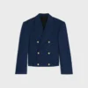 Çapraz Desenli Yün Colonne Blazer Çapraz Desenli Yün Colonne Blazer