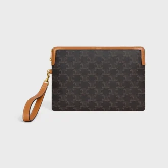 Askılı Küçük Çanta Cuir Triomphe, Triomphe Canvas ve Dana Derisi