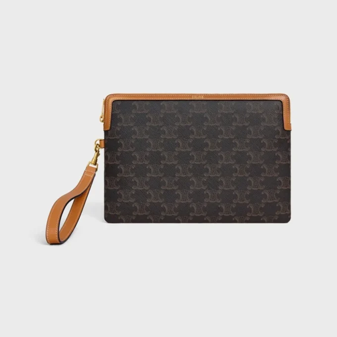 Askılı Küçük Çanta Cuir Triomphe, Triomphe Canvas ve Dana Derisi Askılı Küçük Çanta Cuir Triomphe, Triomphe Canvas ve Dana Derisi