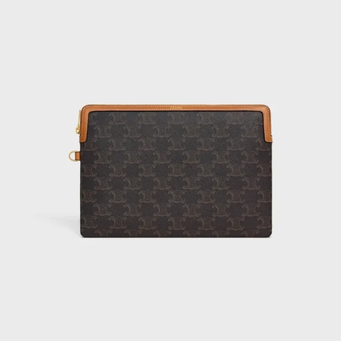 Askılı Küçük Çanta Cuir Triomphe, Triomphe Canvas ve Dana Derisi Askılı Küçük Çanta Cuir Triomphe, Triomphe Canvas ve Dana Derisi
