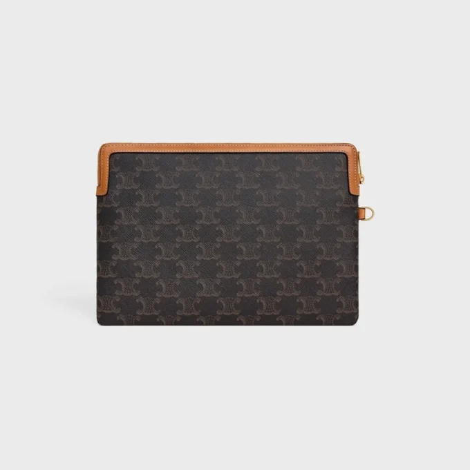 Askılı Küçük Çanta Cuir Triomphe, Triomphe Canvas ve Dana Derisi Askılı Küçük Çanta Cuir Triomphe, Triomphe Canvas ve Dana Derisi