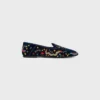 Aura Loafer, Kolej Nakışlı Kadife Aura Loafer, Kolej Nakışlı Kadife