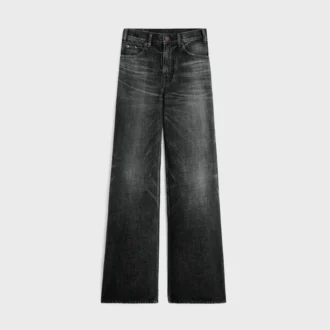 Black Ice Rinse Denim Flared Surf Jeans