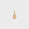 Botticino ve Pirinçten Altın Kaplamalı Charms Stone Egg Botticino ve Pirinçten Altın Kaplamalı Charms Stone Egg