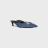 CELINE Alma Triomphe Denim Mule CELINE Alma Triomphe Denim Mule