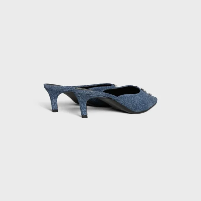 CELINE Alma Triomphe Denim Mule CELINE Alma Triomphe Denim Mule