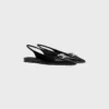 CELINE Alma Triomphe Parlak Dana Derisi Düz Slingback CELINE Alma Triomphe Parlak Dana Derisi Düz Slingback