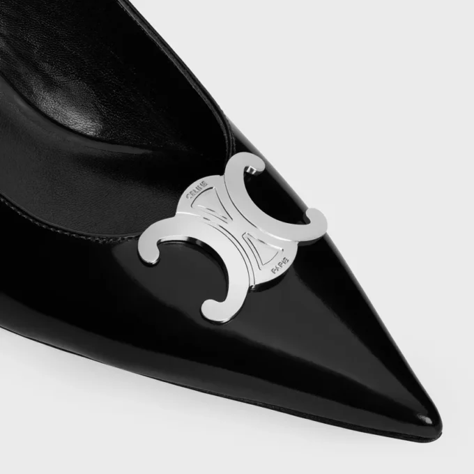 CELINE Alma Triomphe Parlak Dana Derisi Slingback CELINE Alma Triomphe Parlak Dana Derisi Slingback