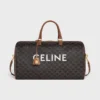 CELINE Baskılı Triomphe Canvas Büyük Seyahat Çantası CELINE Baskılı Triomphe Canvas Büyük Seyahat Çantası