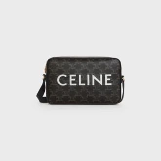 CELINE Baskılı Triomphe Canvas Orta Boy Messenger Çanta