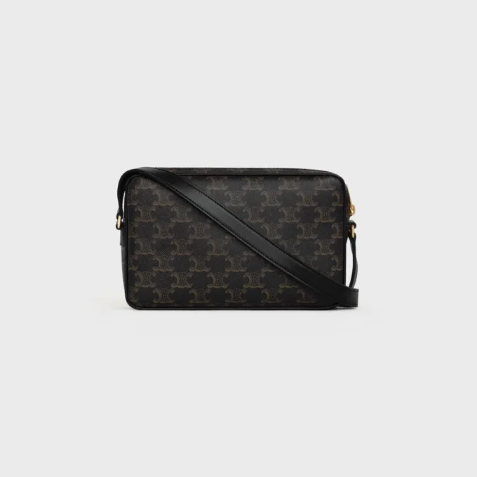 CELINE Baskılı Triomphe Canvas Orta Boy Messenger Çanta CELINE Baskılı Triomphe Canvas Orta Boy Messenger Çanta
