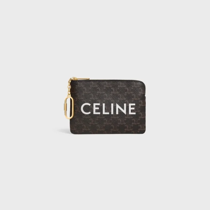 CELINE Baskılı Triomphe Canvas Para Çantası CELINE Baskılı Triomphe Canvas Para Çantası