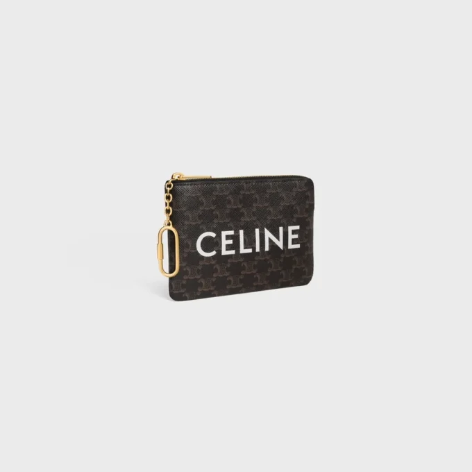 CELINE Baskılı Triomphe Canvas Para Çantası CELINE Baskılı Triomphe Canvas Para Çantası