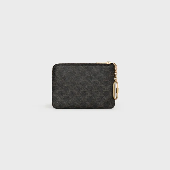 CELINE Baskılı Triomphe Canvas Para Çantası CELINE Baskılı Triomphe Canvas Para Çantası