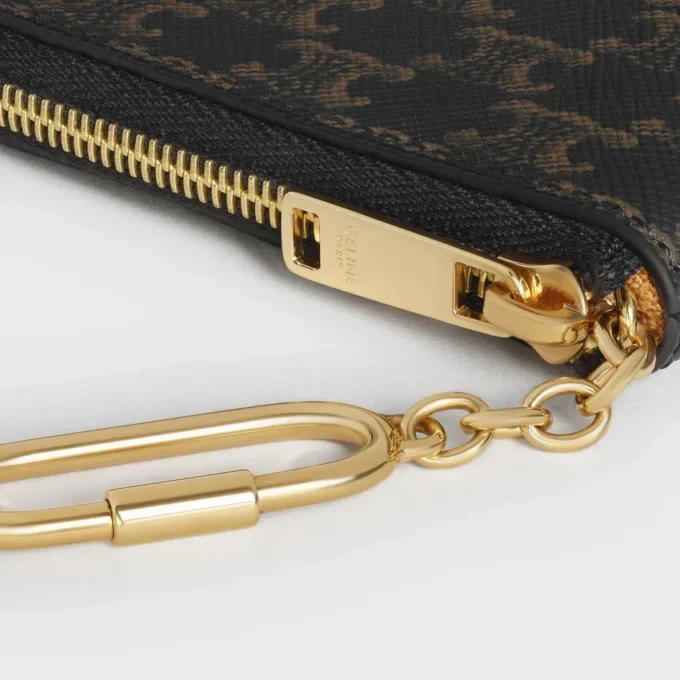 CELINE Baskılı Triomphe Canvas Para Çantası CELINE Baskılı Triomphe Canvas Para Çantası