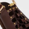 CELINE Billie Chunky Sandalet Dana Derisi ve Kumaş CELINE Billie Chunky Sandalet Dana Derisi ve Kumaş