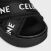 Celine Block Slide, file, naylon ve tekstil, Celine jakarlı Celine Block Slide, file, naylon ve tekstil, Celine jakarlı
