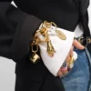 Altın Kaplamalı Pirinçten Modern Kalın Gourmette Charms Altın Kaplamalı Pirinçten Modern Kalın Gourmette Charms