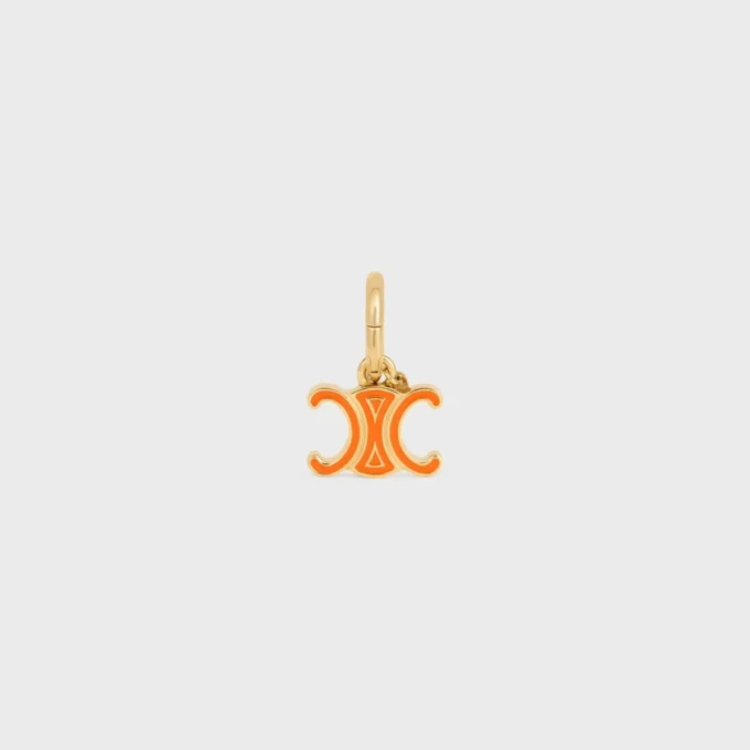 CELINE Charms Triomphe, Emaye ve Pirinç, Altın Kaplama CELINE Charms Triomphe, Emaye ve Pirinç, Altın Kaplama