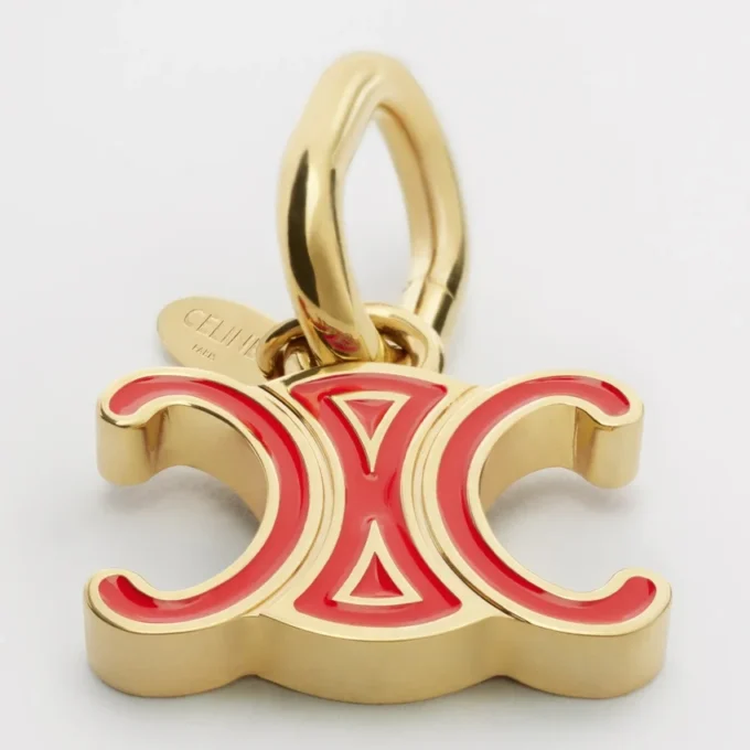 CELINE Charms Triomphe, Emaye ve Pirinç, Altın Kaplama CELINE Charms Triomphe, Emaye ve Pirinç, Altın Kaplama