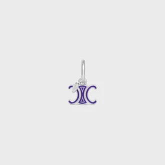 CELINE Charms Triomphe, Emaye ve Pirinç, Rodyum Kaplama