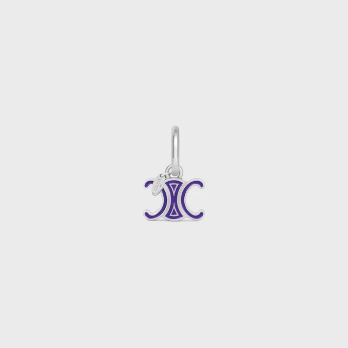 CELINE Charms Triomphe, Emaye ve Pirinç, Rodyum Kaplama CELINE Charms Triomphe, Emaye ve Pirinç, Rodyum Kaplama