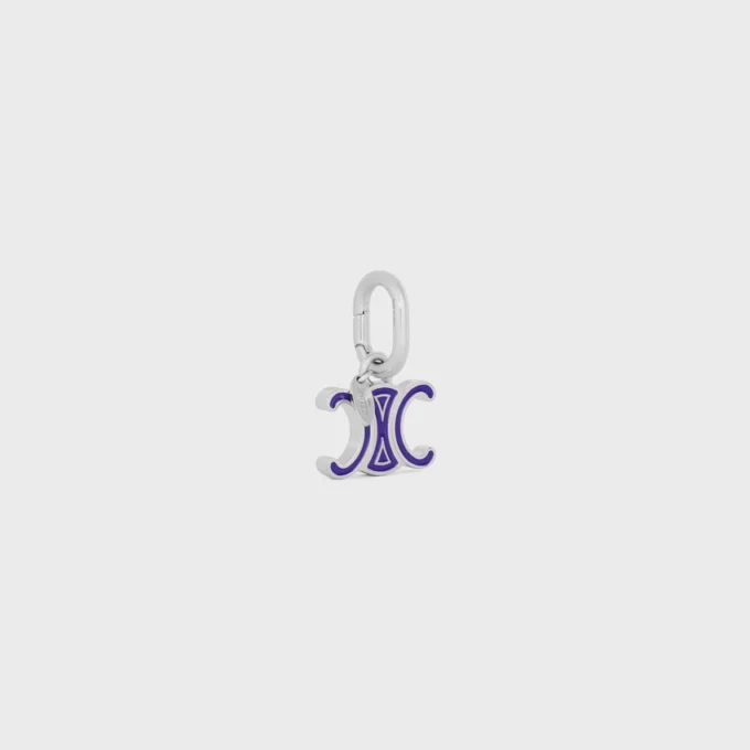 CELINE Charms Triomphe, Emaye ve Pirinç, Rodyum Kaplama CELINE Charms Triomphe, Emaye ve Pirinç, Rodyum Kaplama
