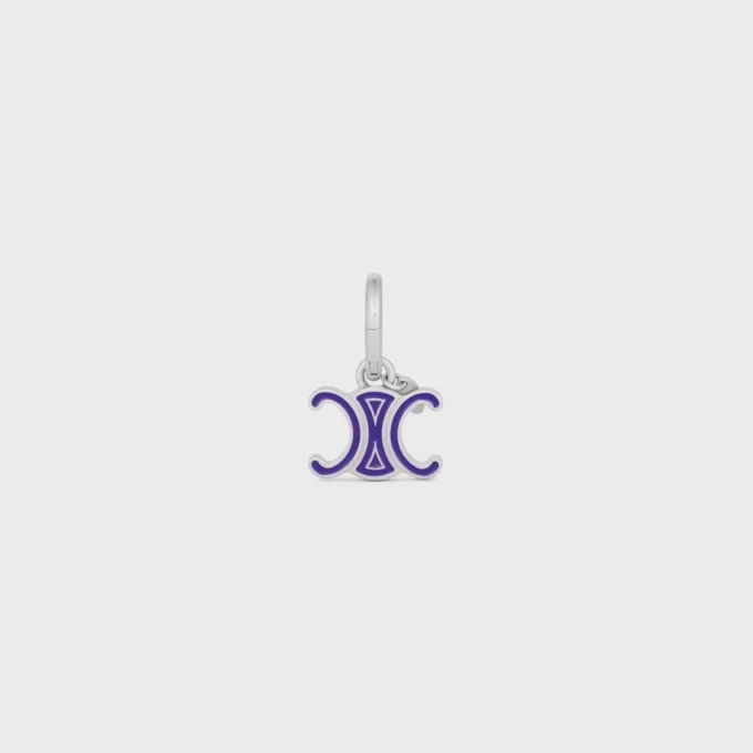 CELINE Charms Triomphe, Emaye ve Pirinç, Rodyum Kaplama CELINE Charms Triomphe, Emaye ve Pirinç, Rodyum Kaplama