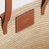 Celine Classic Panier Küçük Örgülü Triomphe, Rafya ve Dana Derisi Celine Classic Panier Küçük Örgülü Triomphe, Rafya ve Dana Derisi