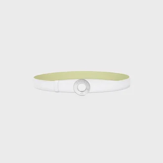 CELINE Disk Toka 25 mm Metal ve Çift Taraflı Kayış 25 mm Pürüzsüz ve Damarlı Dana Derisi