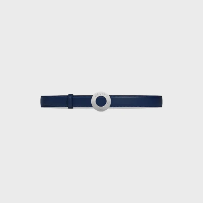 CELINE Disk Toka 25 mm Metal ve Çift Taraflı Kayış 25 mm Pürüzsüz ve Damarlı Dana Derisi CELINE Disk Toka 25 mm Metal ve Çift Taraflı Kayış 25 mm Pürüzsüz ve Damarlı Dana Derisi