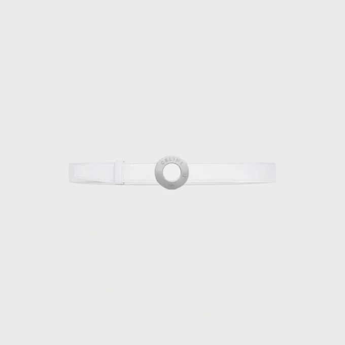 CELINE Disk Toka 25 mm Metal ve Çift Taraflı Kayış 25 mm Pürüzsüz ve Damarlı Dana Derisi CELINE Disk Toka 25 mm Metal ve Çift Taraflı Kayış 25 mm Pürüzsüz ve Damarlı Dana Derisi