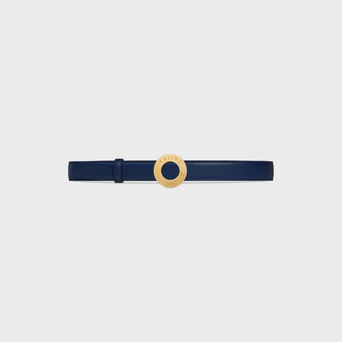 CELINE Disk Toka 25 mm Metal ve Çift Taraflı Kayış 25 mm Pürüzsüz ve Damarlı Dana Derisi CELINE Disk Toka 25 mm Metal ve Çift Taraflı Kayış 25 mm Pürüzsüz ve Damarlı Dana Derisi