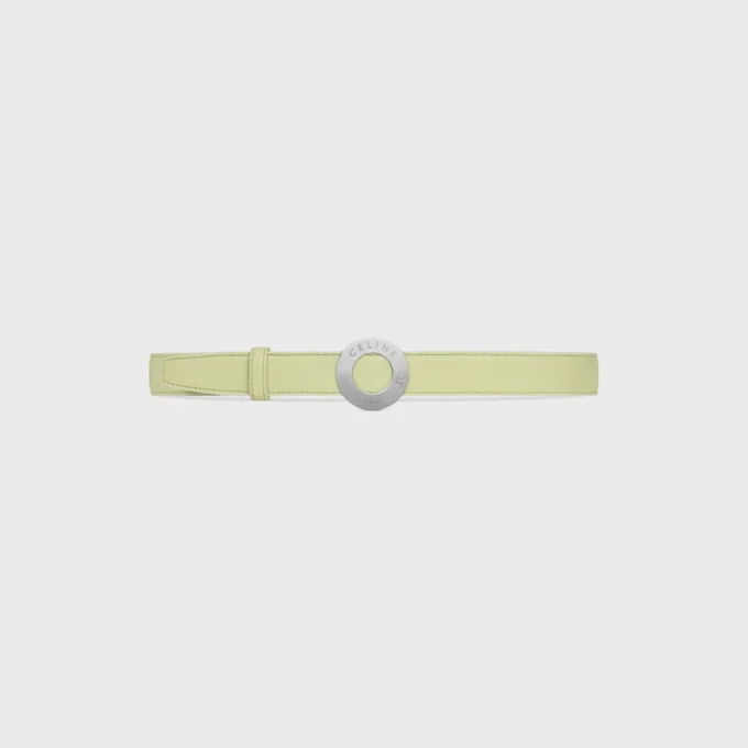CELINE Disk Toka 25 mm Metal ve Çift Taraflı Kayış 25 mm Pürüzsüz ve Damarlı Dana Derisi CELINE Disk Toka 25 mm Metal ve Çift Taraflı Kayış 25 mm Pürüzsüz ve Damarlı Dana Derisi