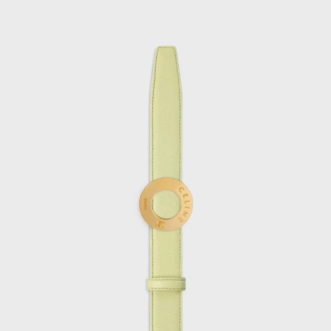 CELINE Disk Toka 25 mm Metal ve Çift Taraflı Kayış 25 mm Pürüzsüz ve Damarlı Dana Derisi CELINE Disk Toka 25 mm Metal ve Çift Taraflı Kayış 25 mm Pürüzsüz ve Damarlı Dana Derisi